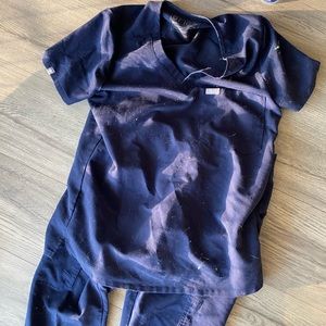 Navy figs scrubs set